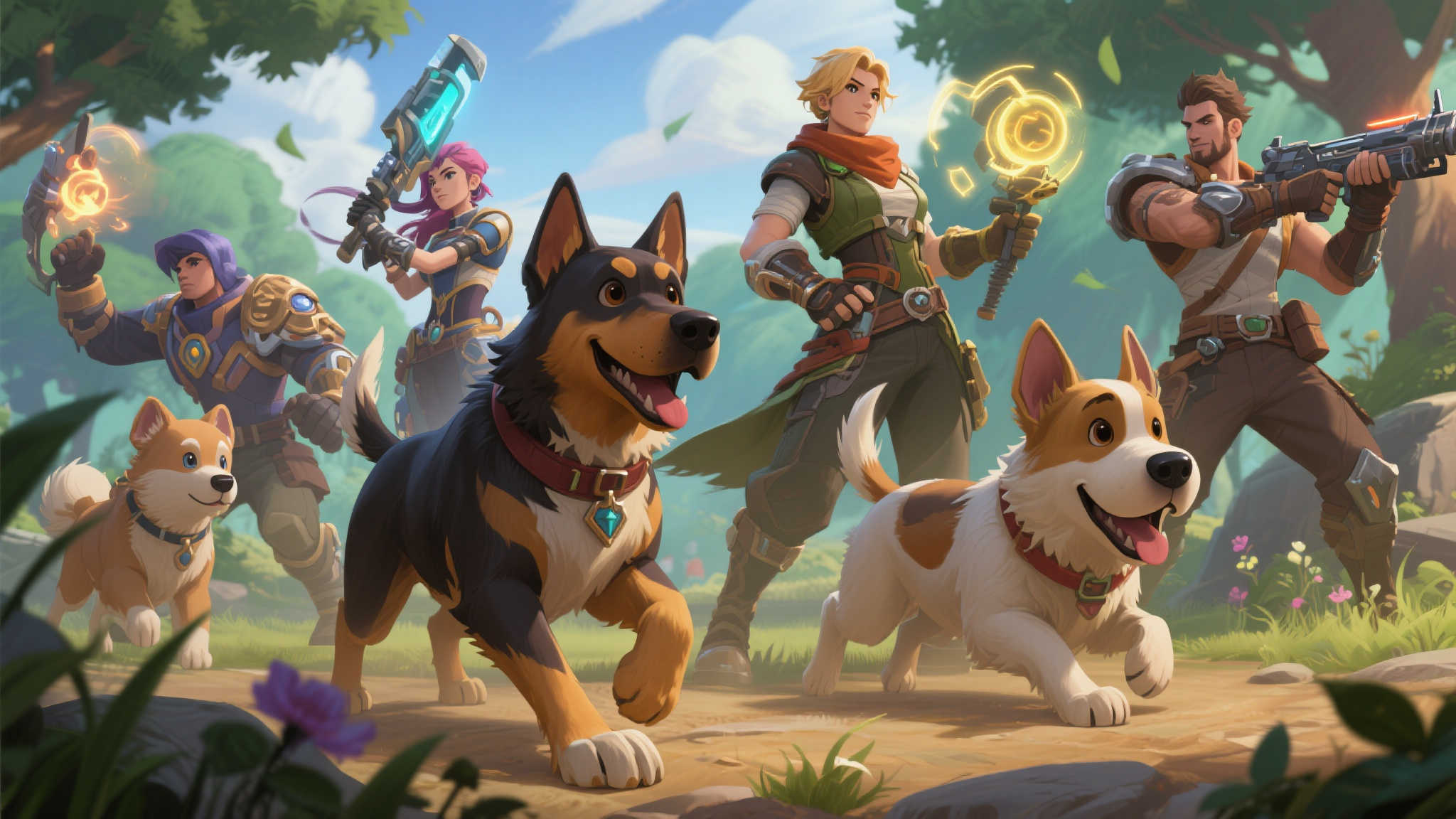 团队配合不可少：虽然是以狗为主力，但其他